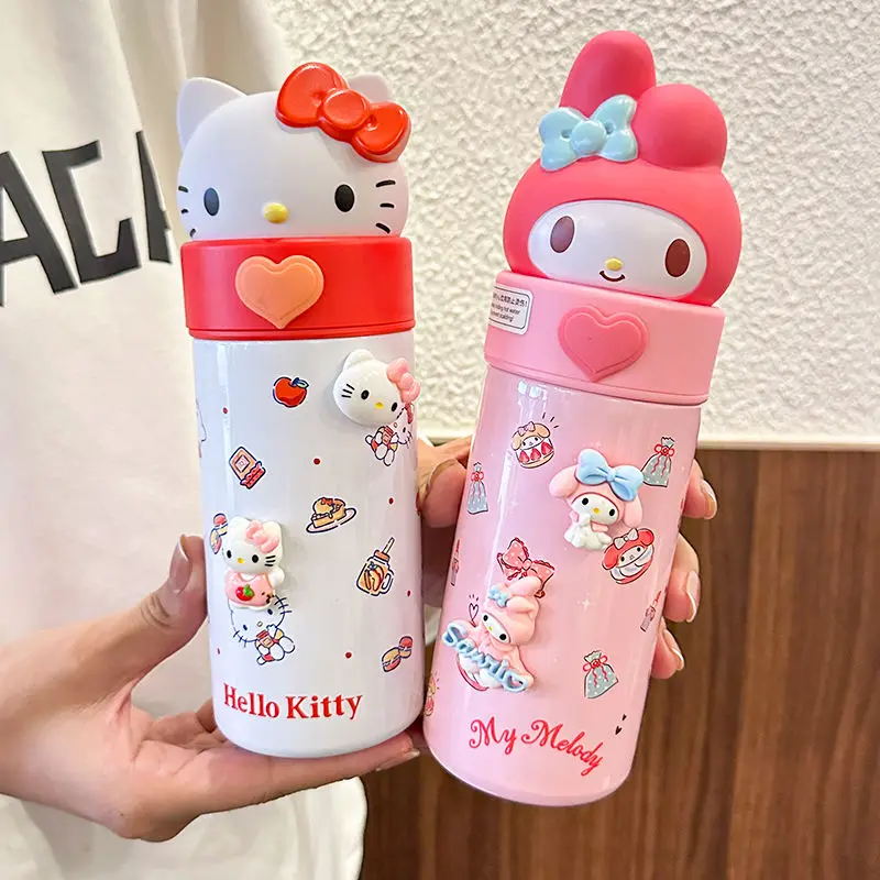 

My Melody Sanrio Cartoon Vacuum Cup Ins Cute Yellow Printing 316 Stainless Steel Student Portable Water Cup