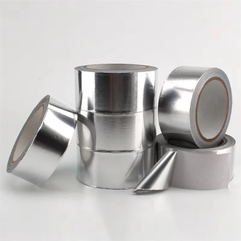 1pc Aluminium Foil Adhesive Sealing Tape Thermal Resist Duct Repairs High Temperature Resistant Foil Adhesive Tape