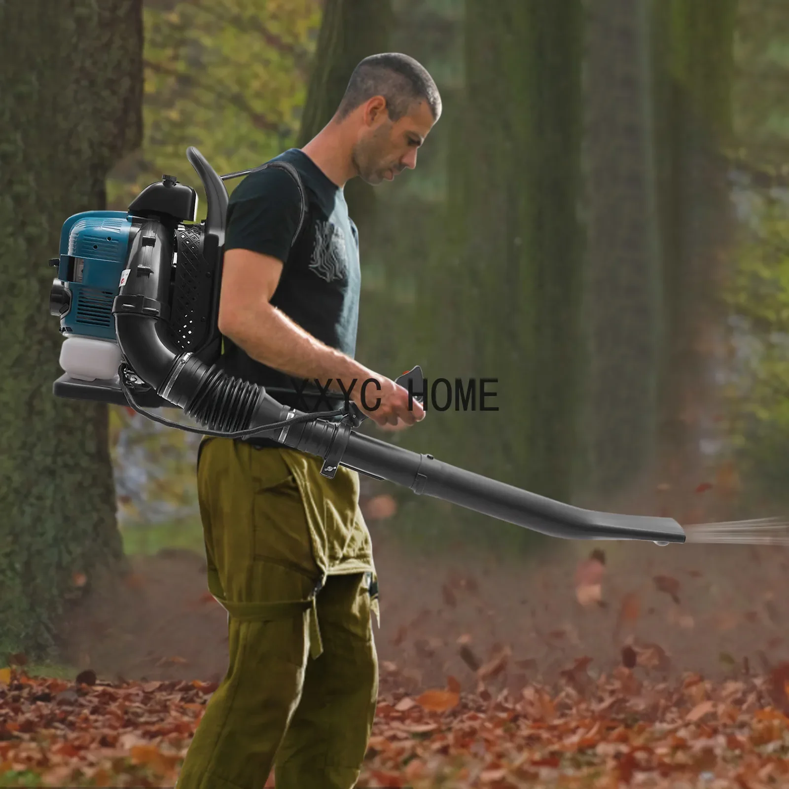 

4 Stroke Gasoline Leaf Blower 75.6CC Backpack Cordless Gasoline Engine Leaf Blower for Yard Garden Lawn Care and Street Cleaning
