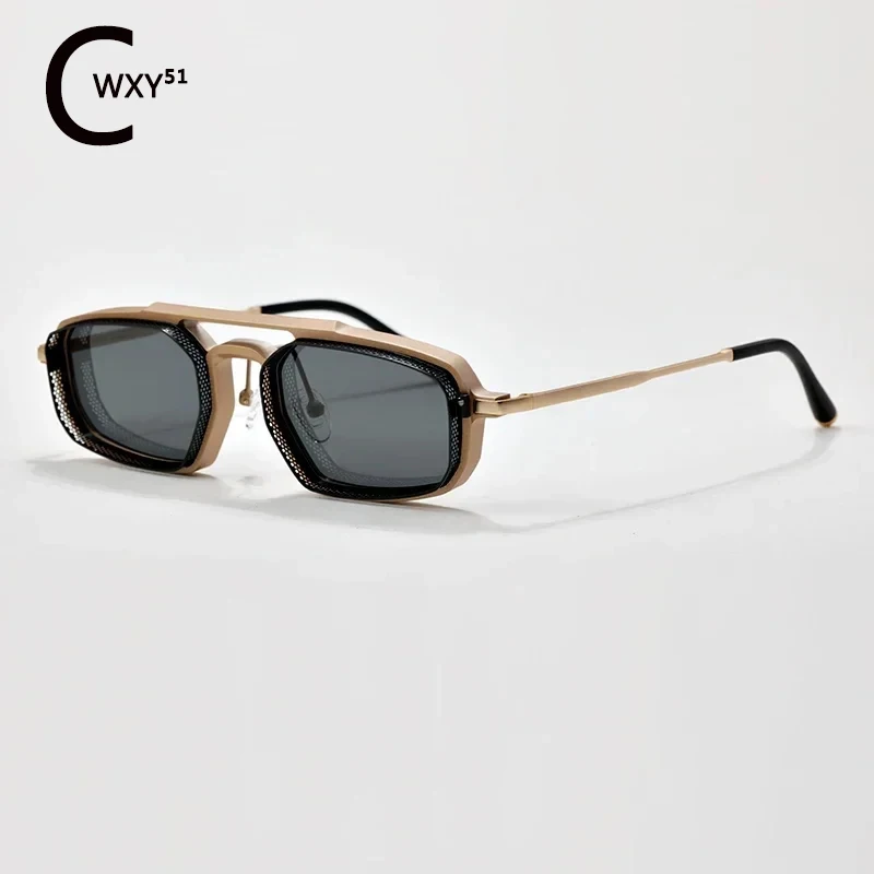 Vintage Unique Metal Elegant Sunglasses Cool British Functional Style Harley Motorcycle Sunglasses Glasses for Men Women  M4222