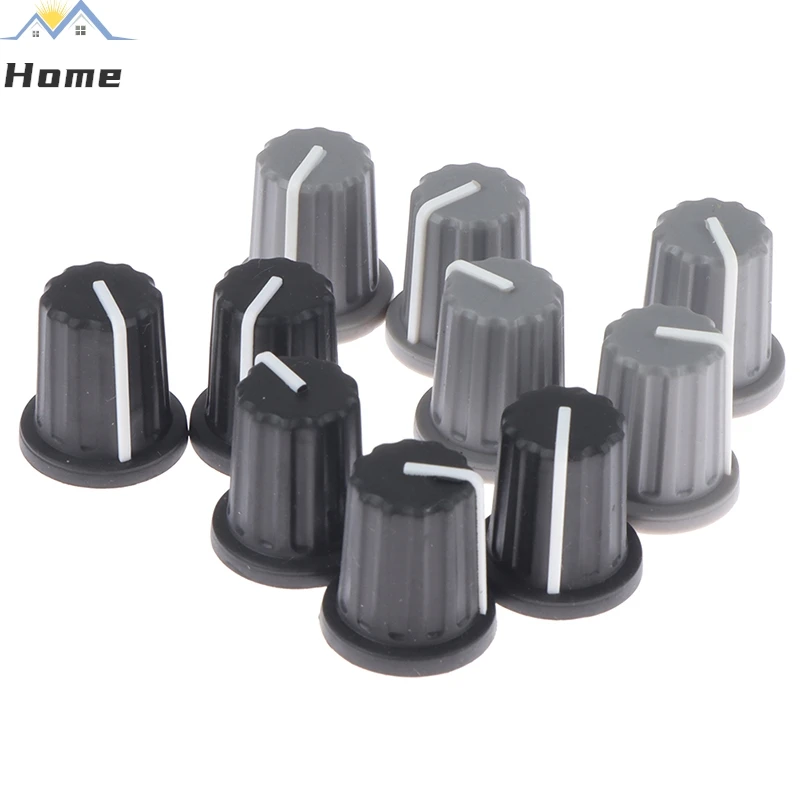 5Pcs Universal New Rubber Half-shaft Knob Potentiometer Encoder Knob 270 Degrees D-shaped Safety Socket Accessories