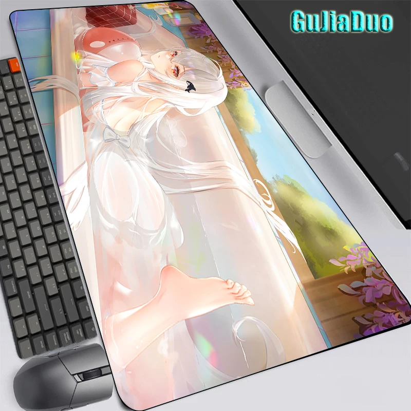 400x900mm Gamer Lagre Size Comic Siren Mouse Pad Laptop Table Desk Mat Gaming Room Accessories Kawaii Anime Mousepad Pc Cushion