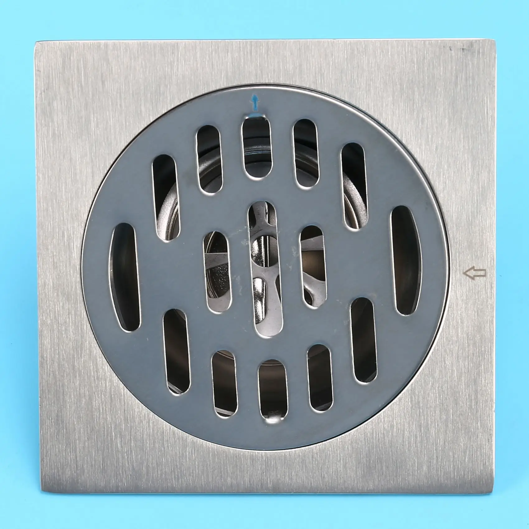 

B23B 2X толстый квадратный слив для пола из нержавеющей стали с защитой от запаха, слив для мусора, слив для душа в отеле, ванной комнате, 100X100 мм