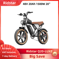 Ridstar Q20-LUXE Electric Bike 1500W 20x4.0 Inch Fat Tires 48V 20AH All-Terrain Commuting City Road Retro E-bike Oil Disc Brakes