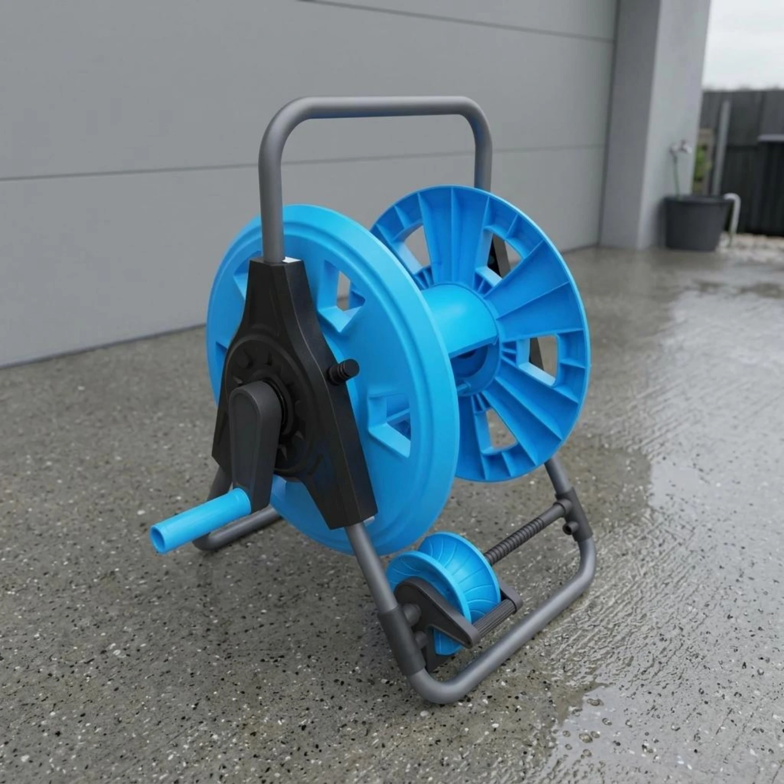 Portable Hose Reel Carrier Easy to Stow Garden Hose Reel Carrier Outdoor Storage Weather Resistant Leak Proof for Car Wash