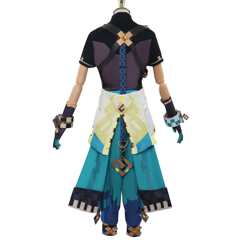 

asdh8@Game Genshin Impact Cosplay Kinich Cosplay Costume Anime Cosplay Suits Wig Halloween Carnival Party Role Play Uniform for