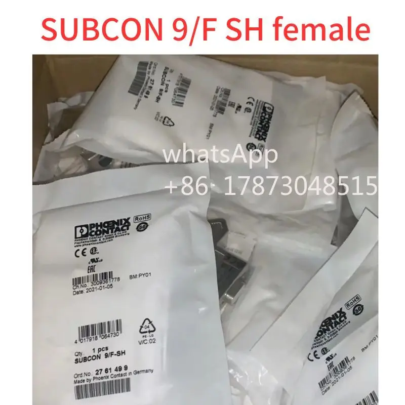 Brand New  D-SUB connector 2761499 9-pin SUBCON 9/F SH female