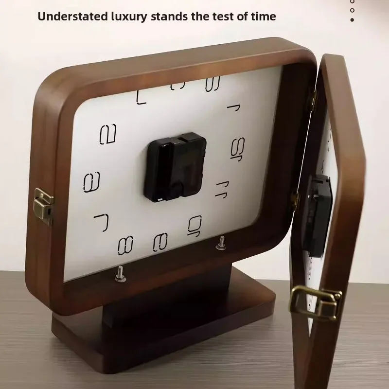 Minimalist Double Sided Wall Clock Modern Living Room Decor Timepiece Luxury Corner Silent Clock Creative Wall Hanging for Home
