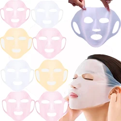 Reusable Silicone Facial Mask Cover Ear Hanging Anti-aging Moisturizing Face Shield Double Absorption Anti Evaporation Skin Care