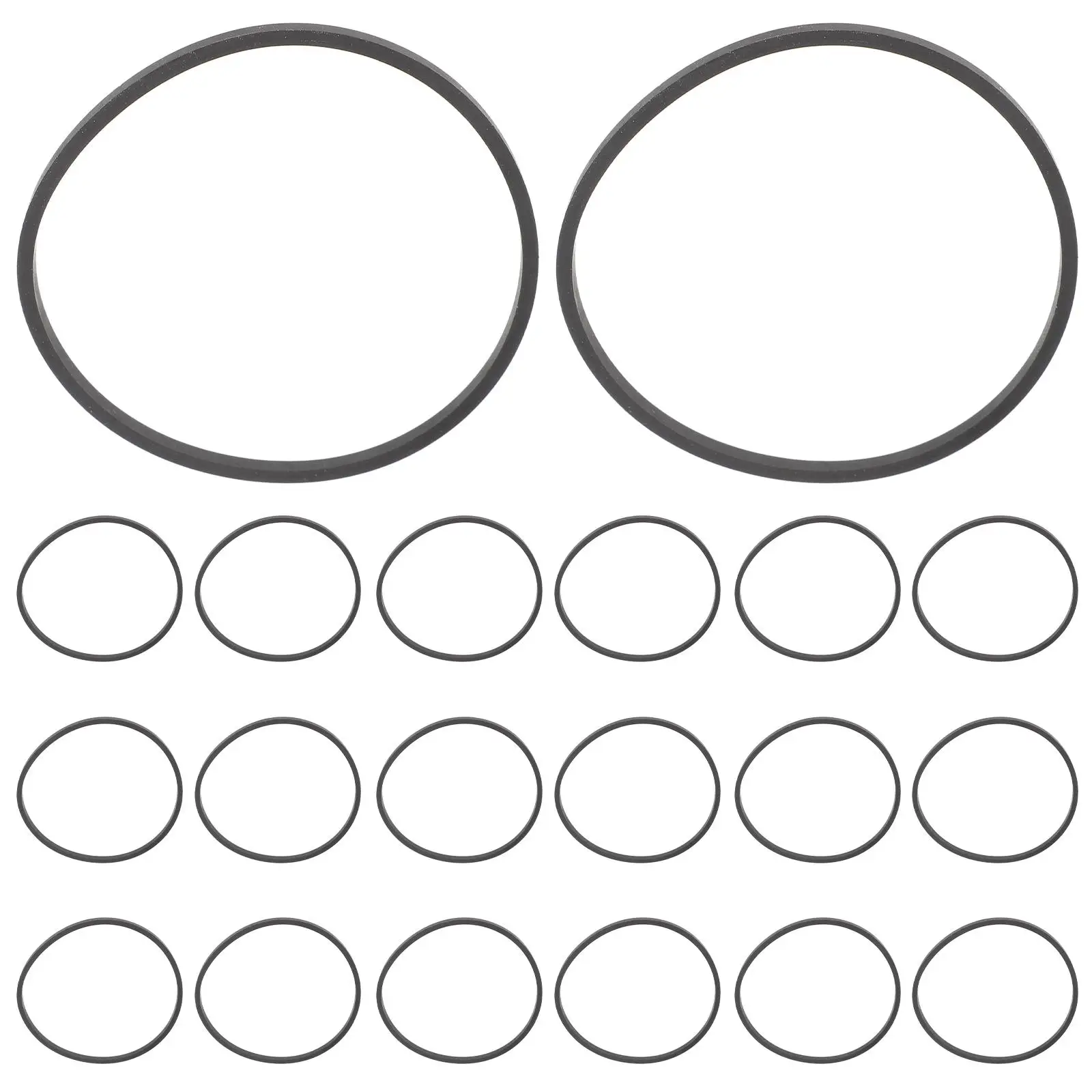 

20 Pcs Radio Tape Belt Cassette Recorder Repair Belts Rubber for Player Replacement 2mm Assorted