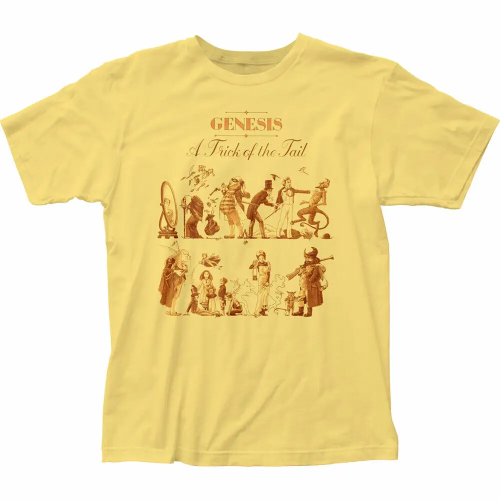 

Genesis A Trick of the Tail T Shirt Mens Licensed Rock N Roll Band Tee Yellow