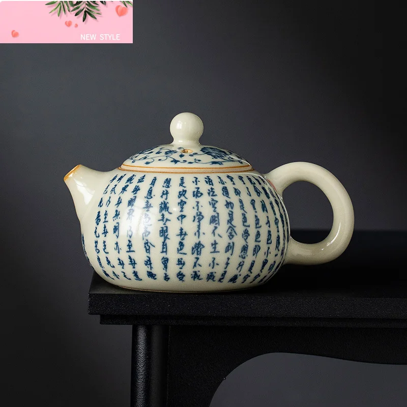 

180ML Heart Meridian Ru Kiln Teapot Xi Shi Teapot Vintage Tea Brewing Kettle With Ball Hole Tea Items Pot For Tea Tea Maker
