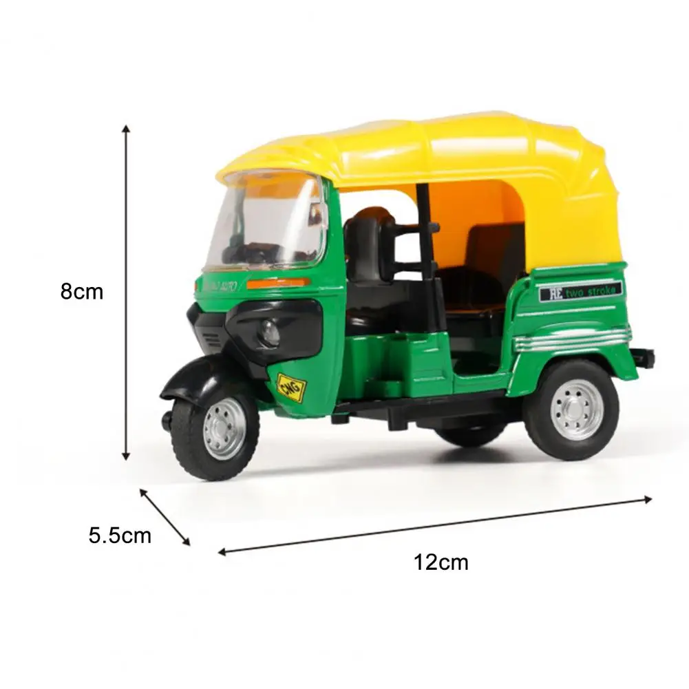 Mini Car Model Toys for Boys Alloy Tricycle Retro Simulation Three Wheels Motorcycle Diecast Pull Back Cars Children Gifts