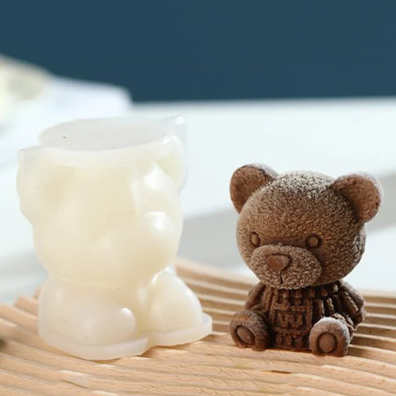 Ice Making Machine Mold Creative Teddy Bear Shape Food Grade Silicone Mold Home Diy Ice Making Mold Easy To Clean