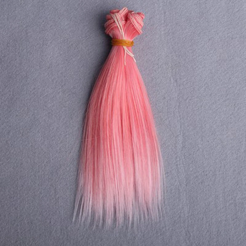 Cabelo Liso e Peruca para Bonecas Barbie, Cabelo DIY, BJD para Monster High, 15cm, Atacado, Frete Grátis