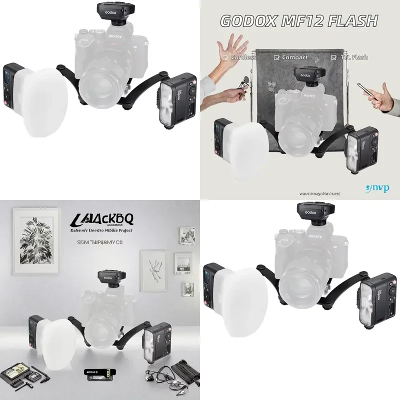 【CHIMU HOME】Wireless Dual Macro Flash Light With Diffuser MF12-DK1, For Insect & Macro Close-Up Photography