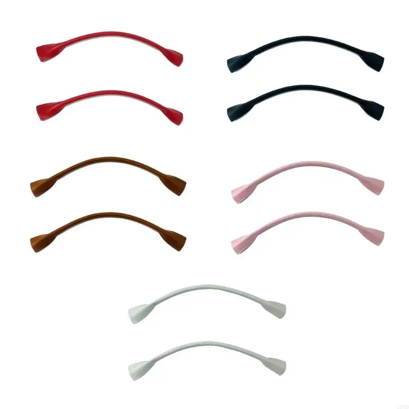 

X90D 1 Pair 15Inch Handbag Handles Replacement Leather Strap for DIY Lady Purse Bags Handbags Strap with holes