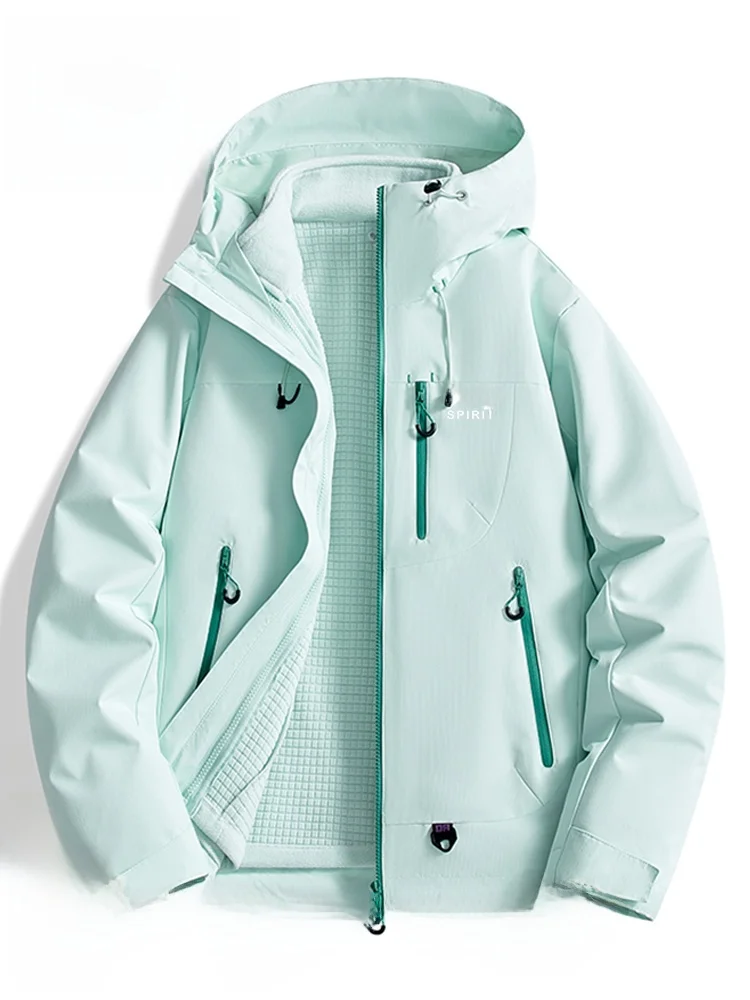 

Женская уличная футболка в одном, съемная зимняя куртка, ветрозащитное водонепроницаемое походное пальто, брендовое волокно SPIRIT из полиэфирного волокна