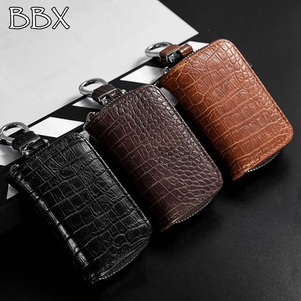 

Portable Multifunction Keychain PU Leather Men With Keyring Zipper Key Case Bag Car Key Case Key Bag Case Car Key Wallets
