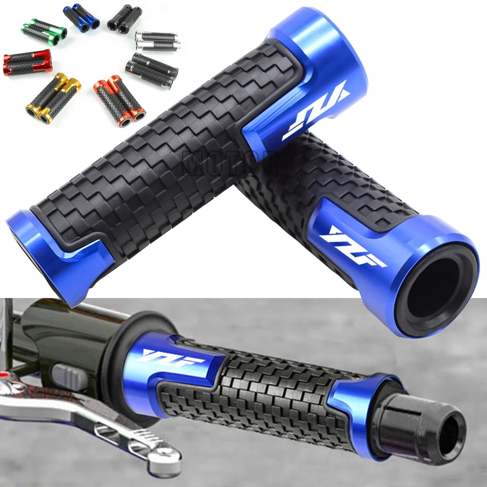 

For Yamaha YZF R1/R1M/R1S/R3/R6/R15/R25 Universal 7/8"22mm Motorcycle Aluminum Rubber Anti-Slip Handle Bar Handlebar Hand Grips