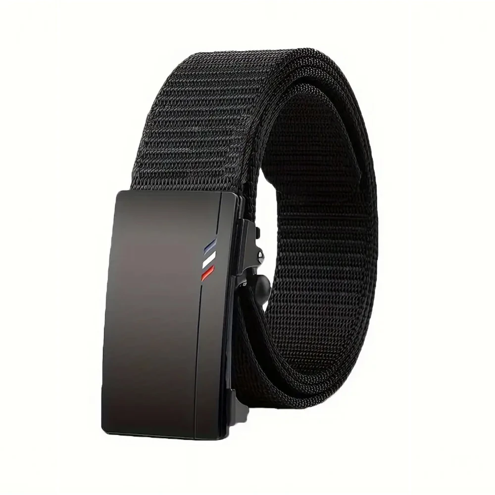 حزام رجالي جديد بإبزيم تلقائي عالي الجودة بدون أسنان لحزام الرجال غير الرسمي، حقيبة أزياء رجال الأعمال للارتداء اليومي