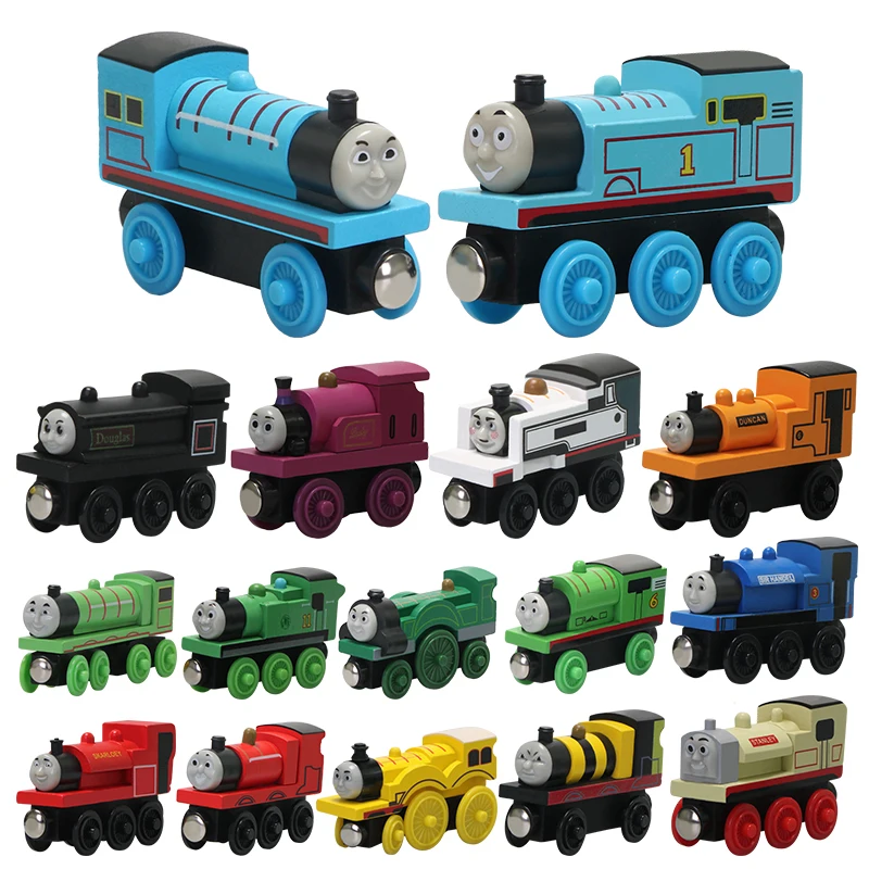 Thomas and Friends Wooden Train Donald Edward Handel Molley Train Model Toys Rail Educational Toys For Children Birthday Gifts