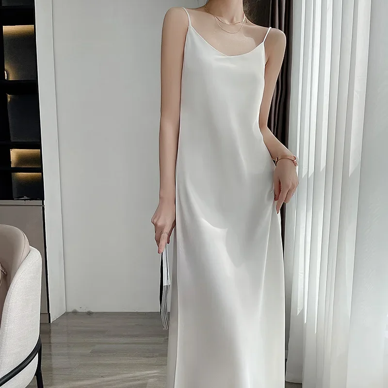 

Spring Summer New Long Dresses Sleeveless Off The Shoulder Sling Dress For Women Sexy Maxi Dress Y2k Evening Dress
