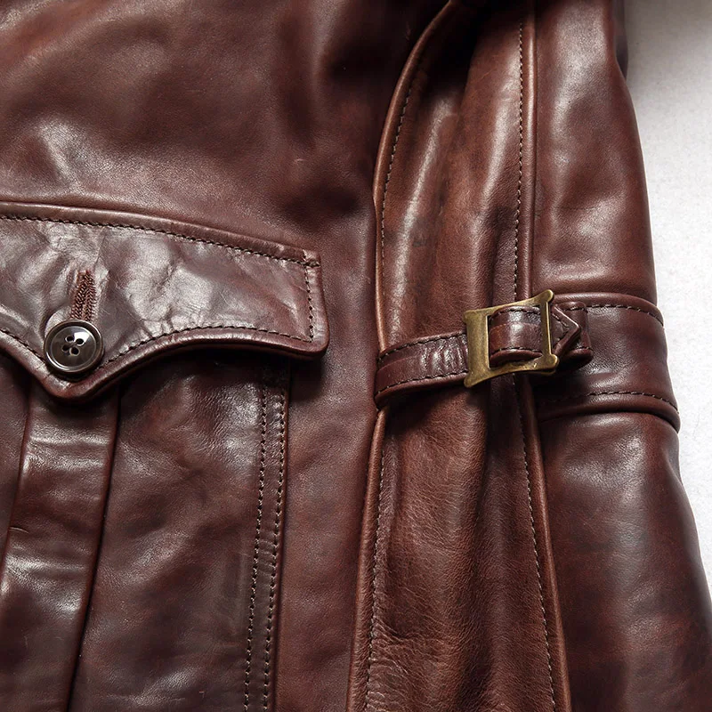 Genuine Horse Leather Super Top Quality Slim Classic Horsehide Stylish Jacket, Asian Size Read Description Before Order!