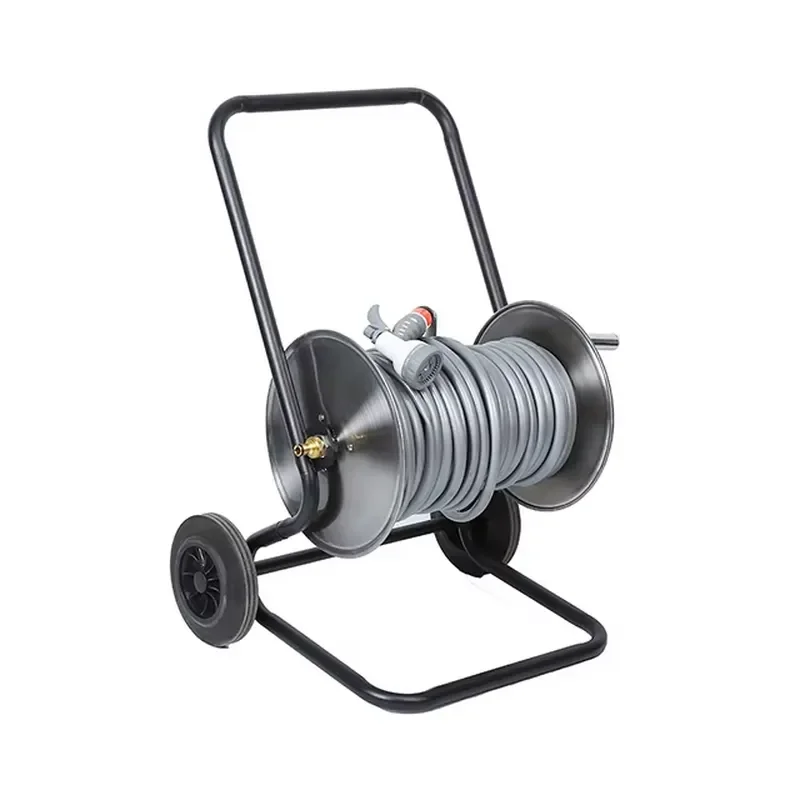 for Heavy Duty Stainless Steel Garden Water Hose Reel Cart Pipe Holder
