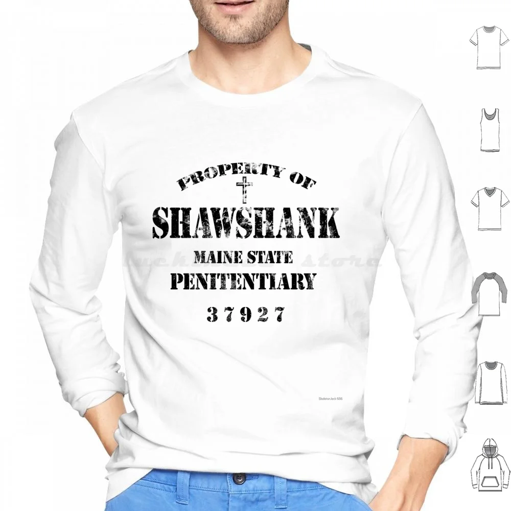 Shawshank Prison Hoodie Cotton Long Sleeve Shawshank Redemption Prison Penitentiary Rita Hayworth Inmate Prisoner Film