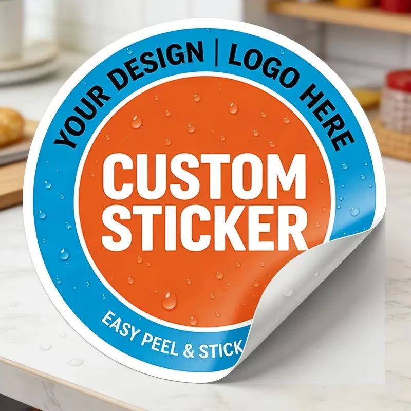Custom Round Sticker, Personalized Labels. Customizable with Picture, logos & Graphics. Great for Business & Event Branding