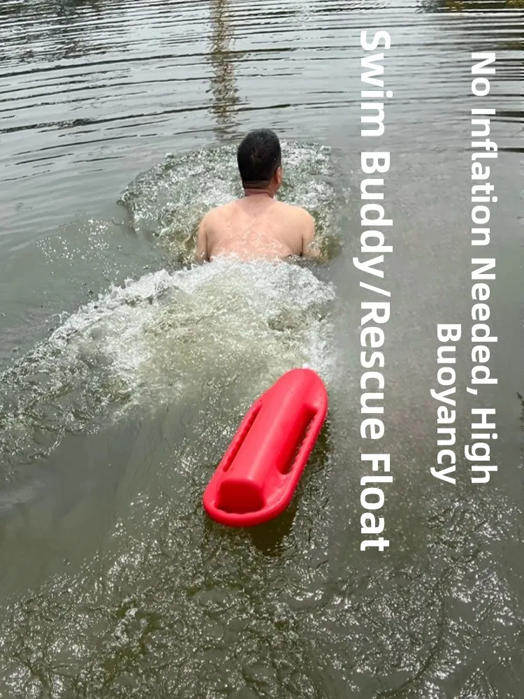 Inflatable Open-Water Swim Safety Buoy – High-Visibility Tow Float with Adjustable Waist Belt for Swimming, Wild Swimming, Triathlon & Water Sports 1