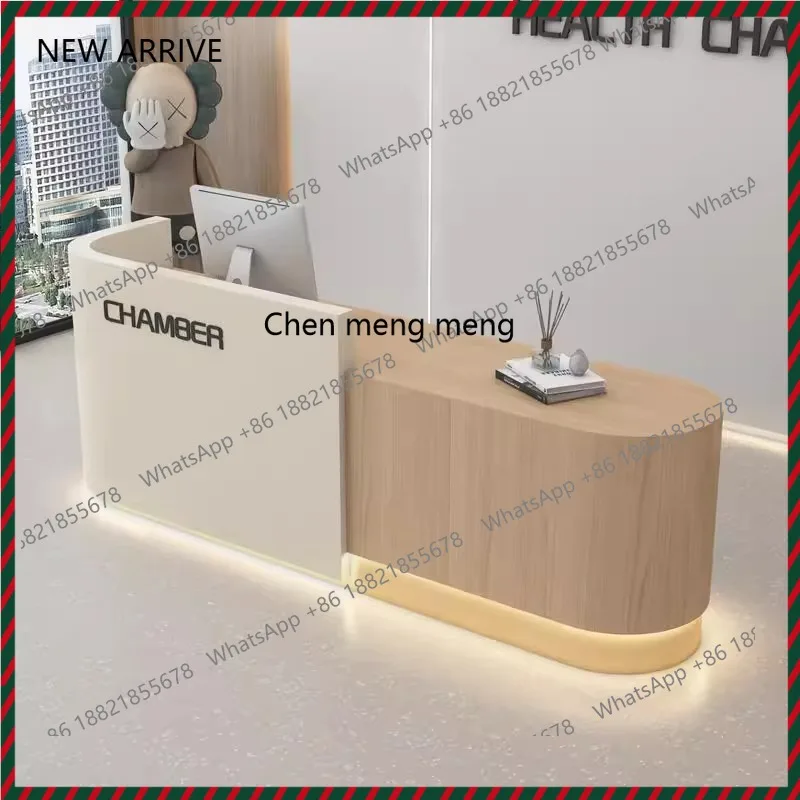 

Bar checkout page Company curved front desk Reception Clothing store Beauty salon Training institution Hair salon Light luxury