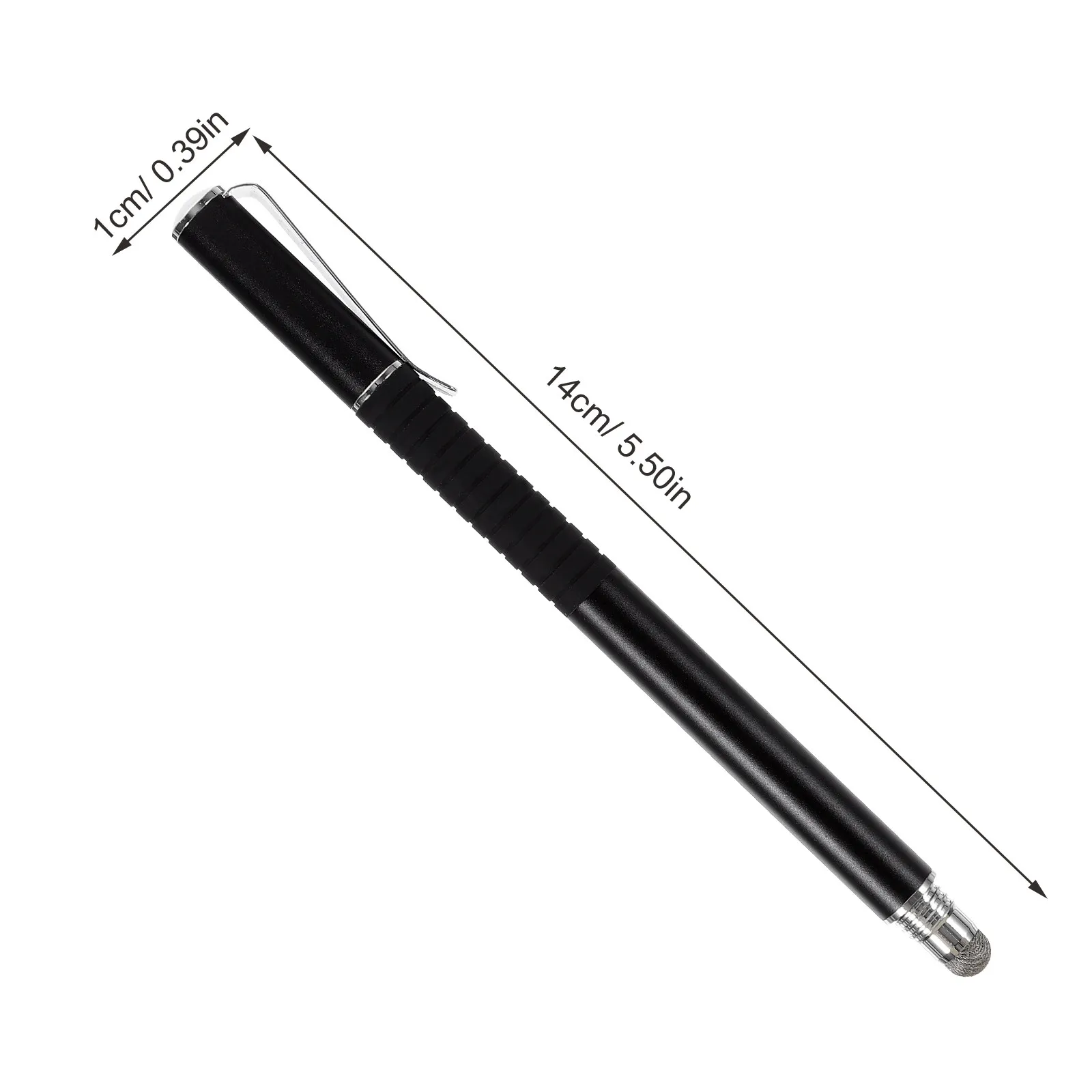 5Pcs Eco Friendly Metal Touch Screen Stylus Pen Kit Round Clear Silicone Tips Conductive Microfiber Writing Tool for Phones