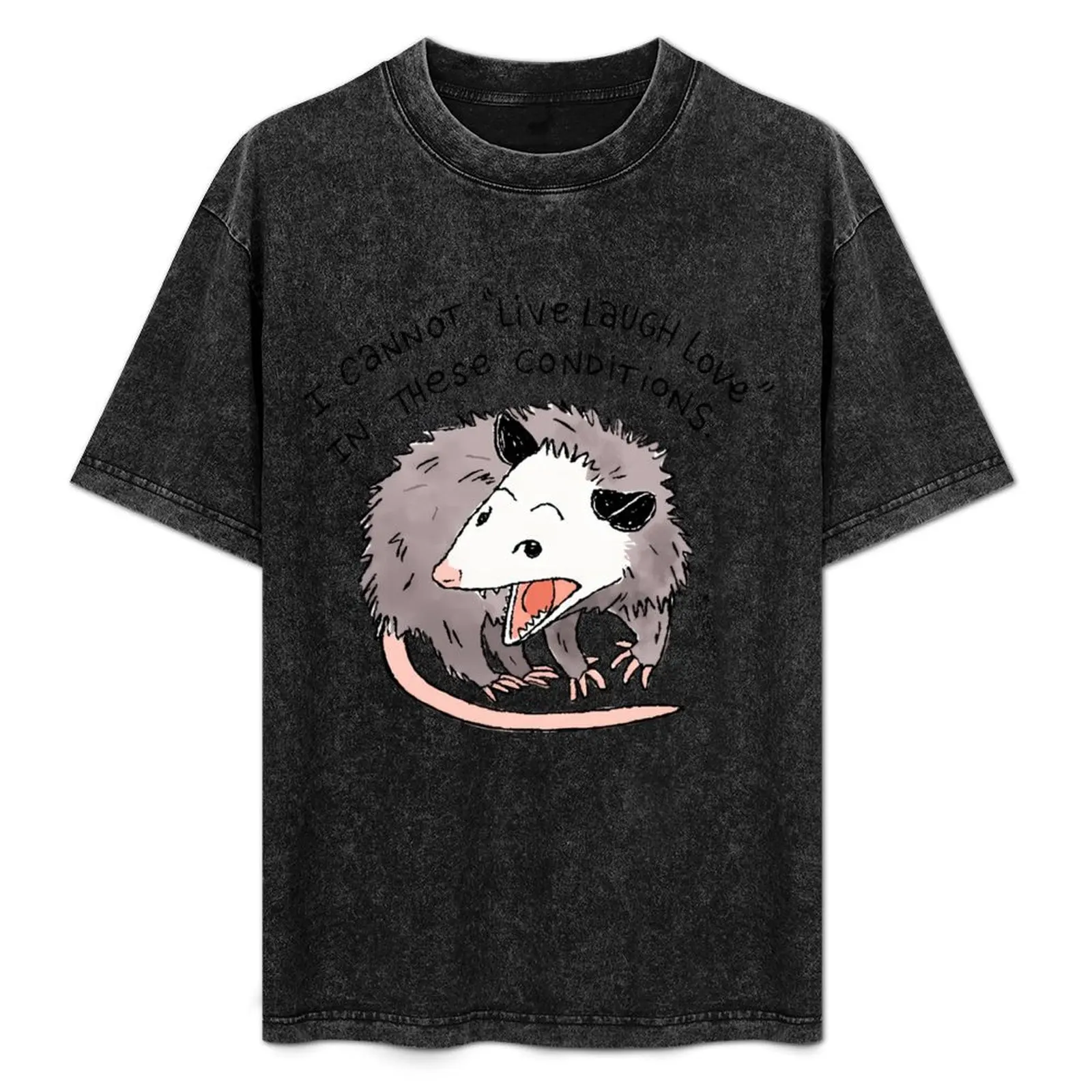 

Opossum Live Laugh Love T-Shirt Lightweight Print T-Shirt