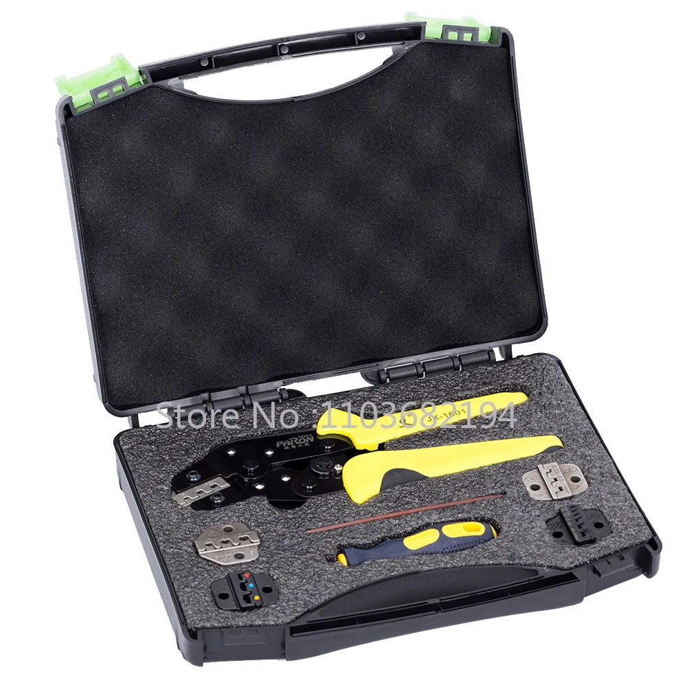 Hardcover 5-in-1 Multifunctional Terminal Crimping Pliers Set Multi-Wrench Jaw Ratchet Press Plier Electrical Tools