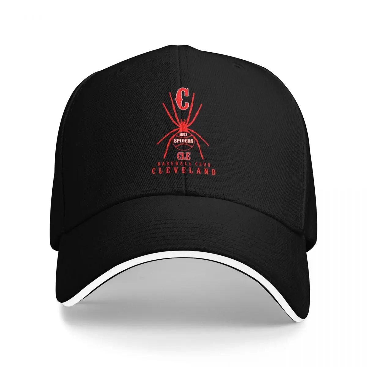 

Cleveland Spiders Defunct Baseball Team Short Baseball Cap Beach Outing Male hat Unique hats Hip Hop Women's Golf Clothing Men's