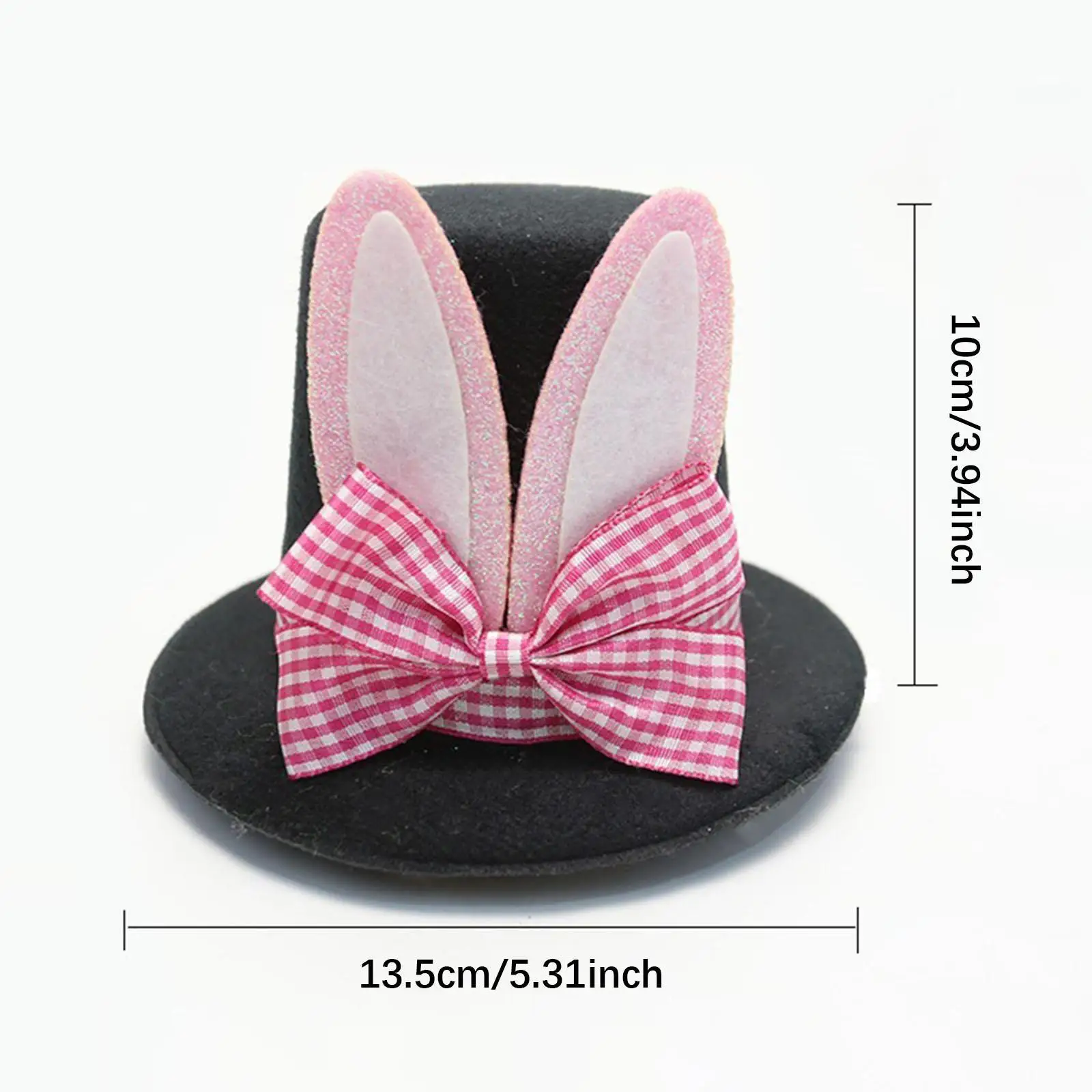 قبعة علوية بمشبك شعر، تلبيس غطاء الرأس، دعامة للصور، فيونكة منقوشة، إكسسوار شعر عيد الفصح لمستلزمات حفلات الهالوين التنكرية والعطلات