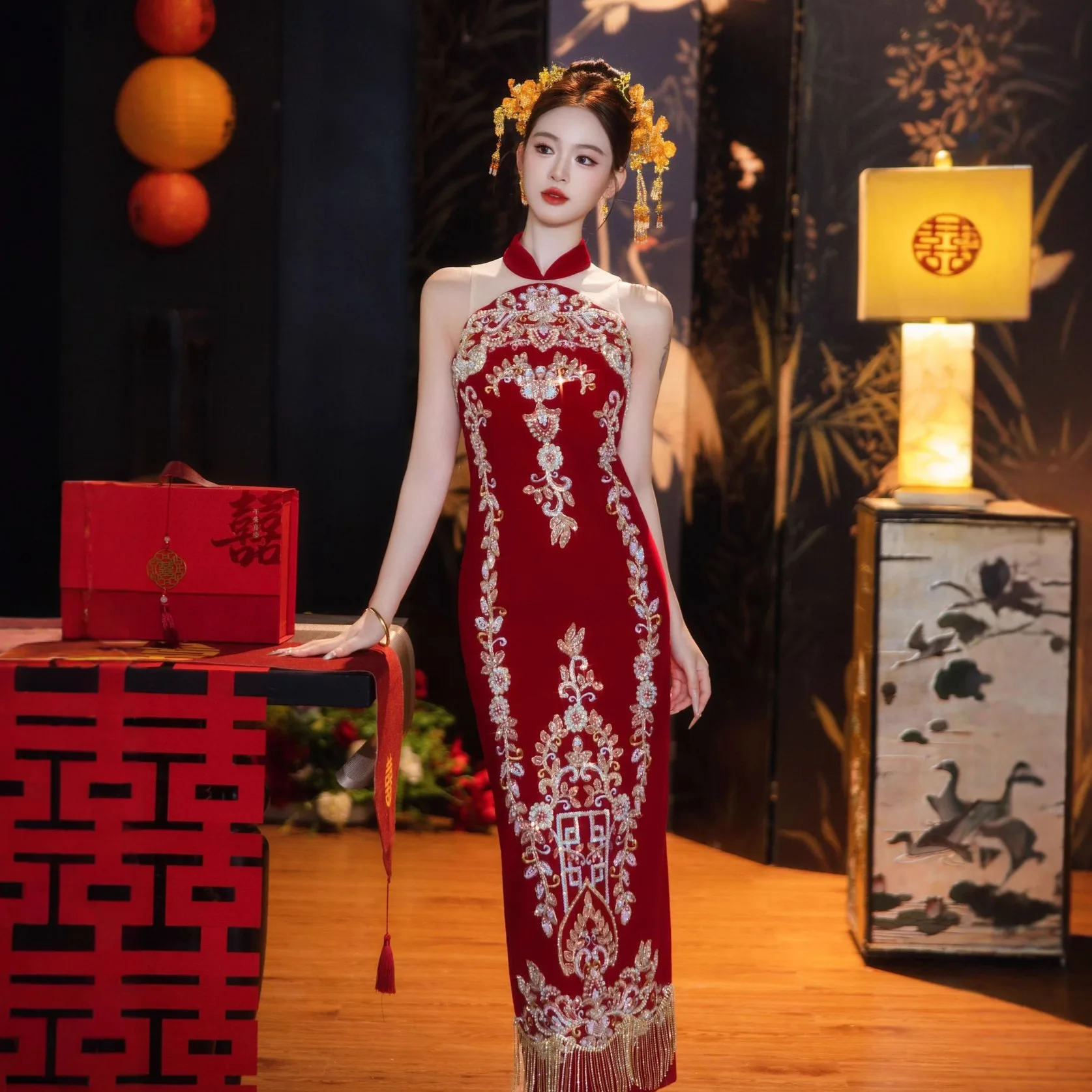 New Chinese Toast Dress Bride 2026 Cheongsam Engagement High-Grade Satin Banquet Wedding Clothes
