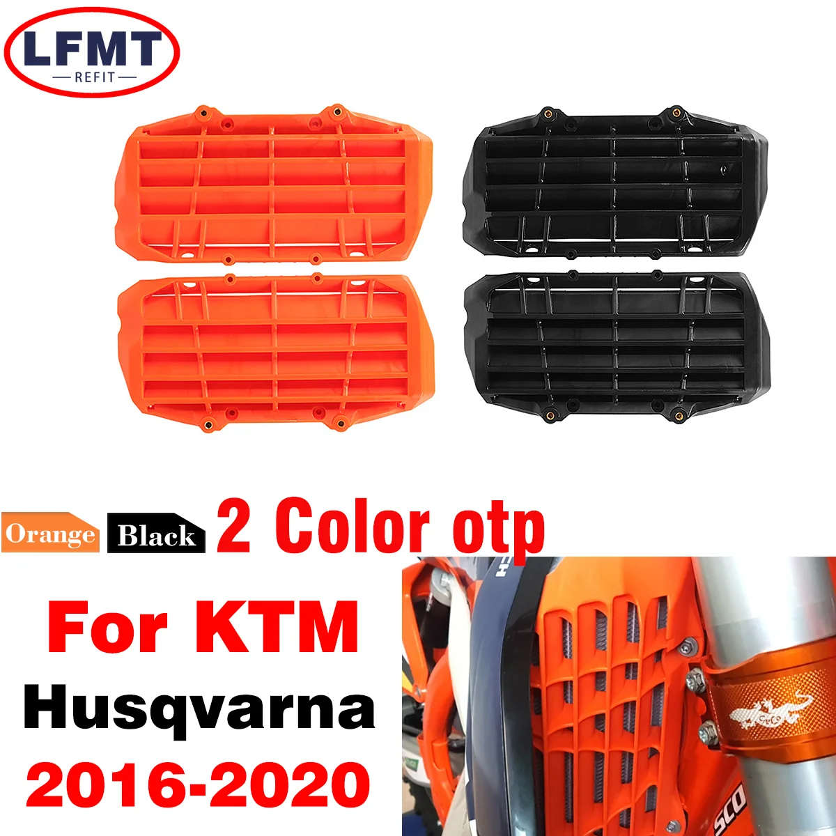 

For KTM TPI EXC XC XCF SXF Six Days 125 250 300 350 400 450 500 Radiator Grille Guard Grill Cover Protector Plastics 2016-2020