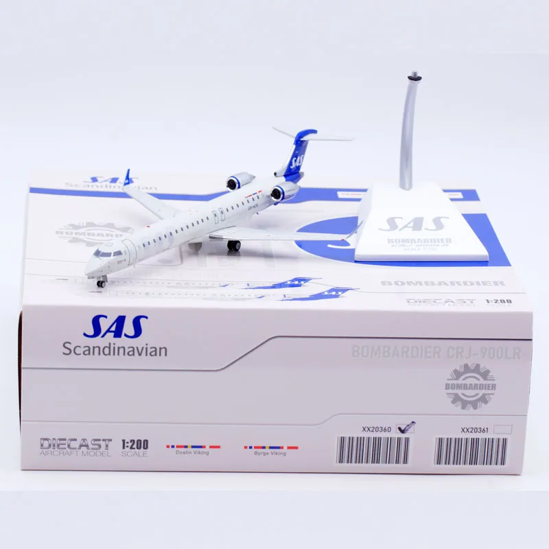 

XX20360 Alloy Collectible Plane Gift JC Wings 1:200 Scandinavian Airlines SAS Bombardier CRJ-900ER Diecast Aircraft Model ES-ACB