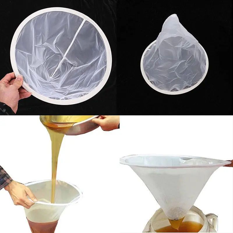 Bee Honey Filter Precision Screener Strainer Funnel-shaped Nylon Impurities Filtration Net Beekeeping Special Tools 1PCS