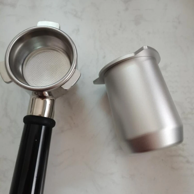 كوب جرعات القهوة لسلسلة 8 من الفولاذ المقاوم للصدأ كوب جرعات القهوة مسحوق المغذية، لكوب جرعات ماكينة الإسبريسو 53 مم 870