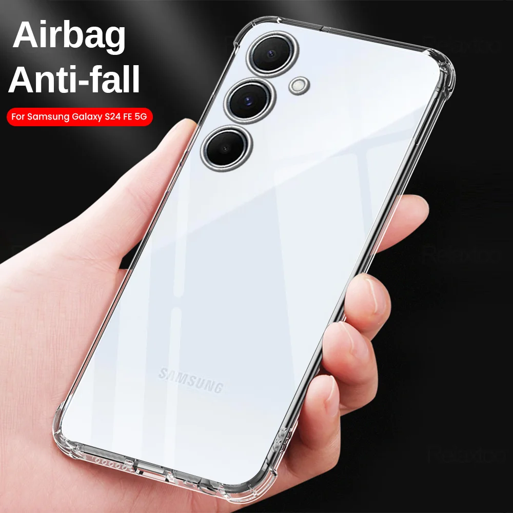 Clear Case for Samsung Galaxy S24 FE S24FE 5G Slim Soft TPU Protective Shell Cover on SamsungS24FE Samung S24FE S 24FE 24 FE 5G