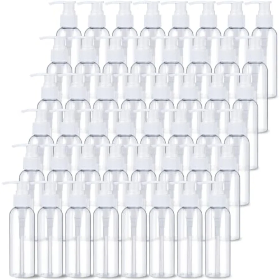 

48 Pcs Refillable Empty Lotion Bottles 4oz/120ml Plastic Pump Bottles Conditioner Shampoo Dispenser Leak Proof Pump Container f