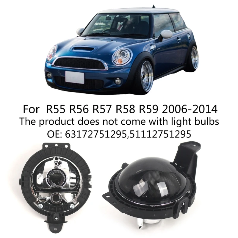 Front Bumper Fog Light Cover Protective Housing Case For R55 R56 R57 R58 R59 63172751295 51112751295 Easy Installation