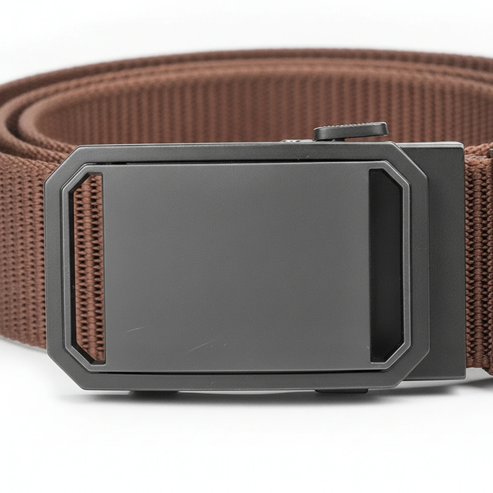 Belt with Automatic Slide Buckle Adjustable Belt with Automatic Buckle Heavy Duty Strong Load-Bearing for Men, Daily Wear, Work