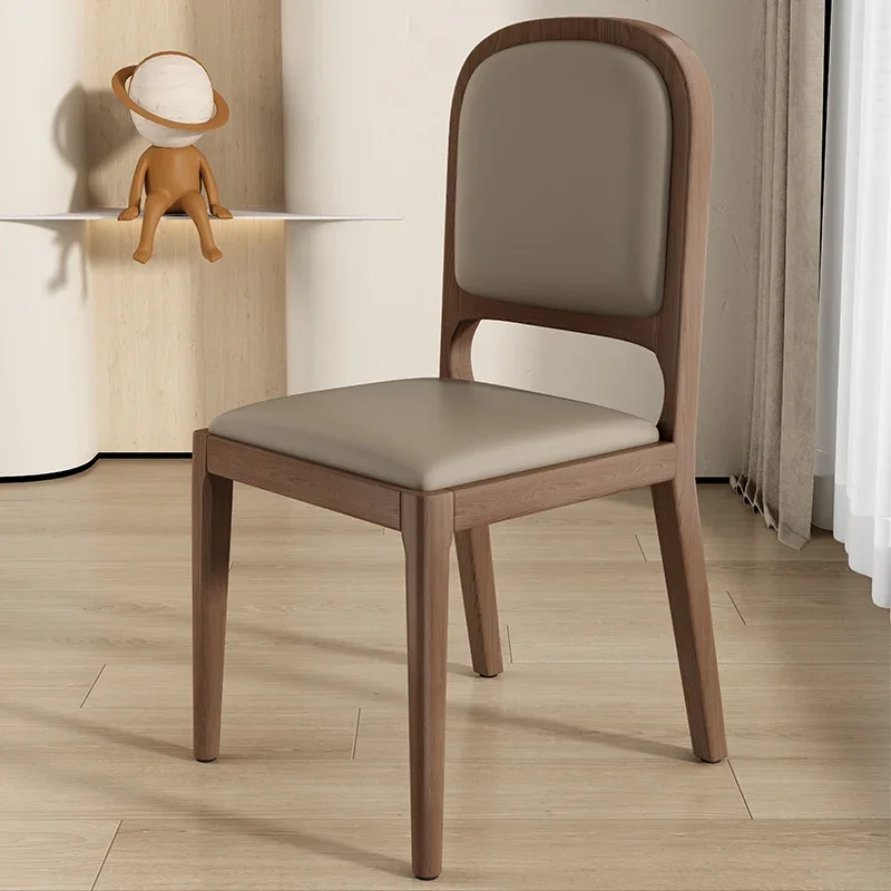 

Solid wood dining chair Home hotel Coffee restaurant Living room chair Ash wood back chair Minimalist style