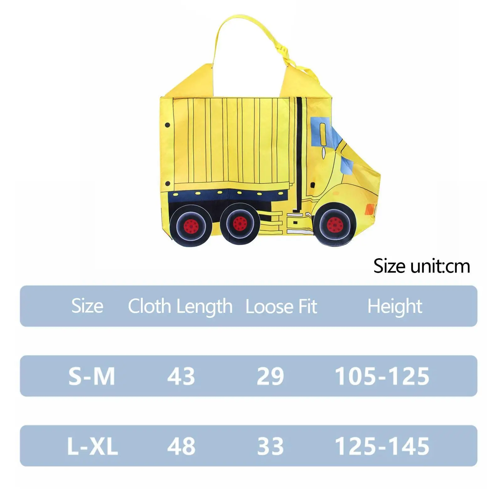 Halloween Dump Truck Costume with Construction Hat for Kindergarten Carnival
