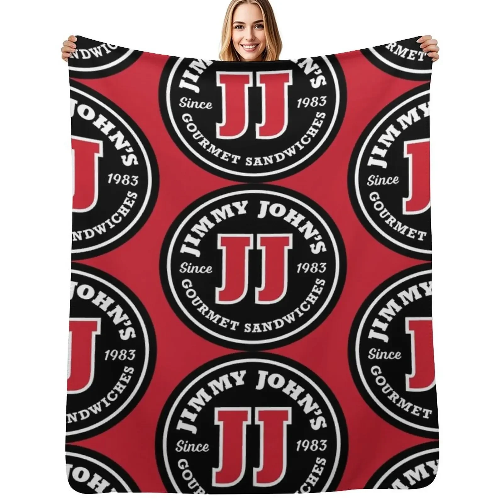 Resto Sandwich Jimmy John's Throw Blanket Shaggy Baby Stuffeds blankets and throws manga anime Blankets